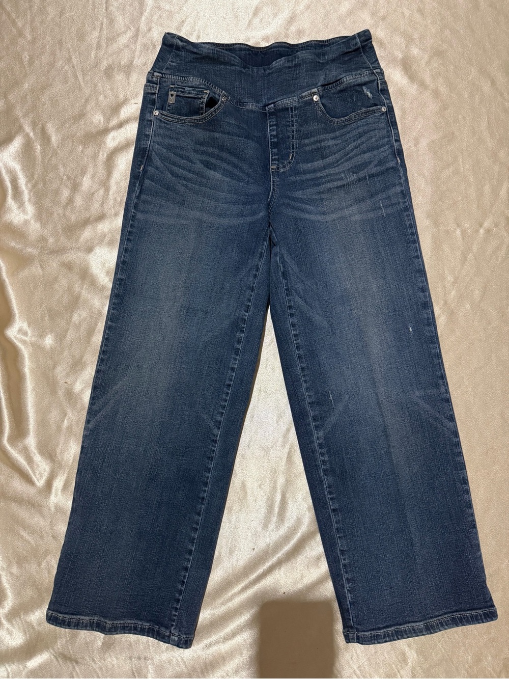 Belle by Kim Gravel TripleLuxe Denim Gaucho pants size 4